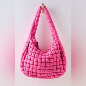 NWT Free People Quilted Tote In Bubblegum